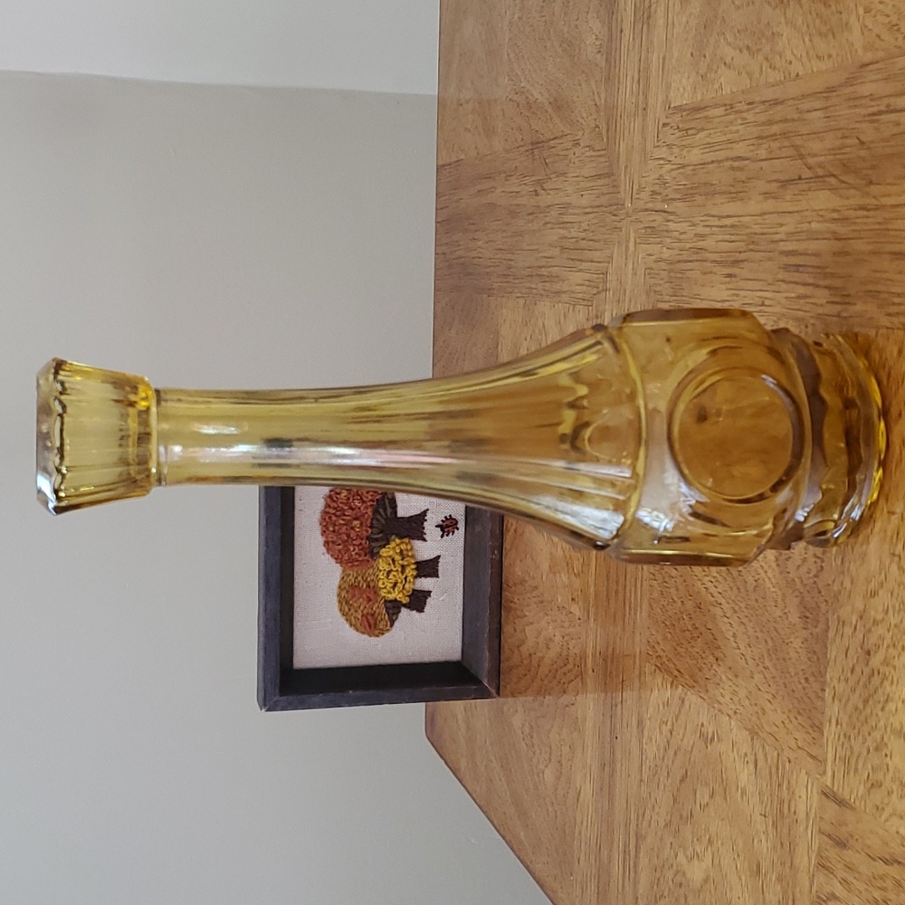 Vintage Wheaton Bullseye Flower Vase 💛